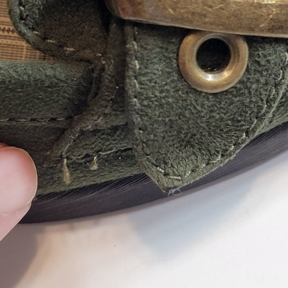 American Eagle Wedge Shoes, Women 6.5, Green Suede w/Buckle, 3" Wedge, EUC - Picture 8 of 13